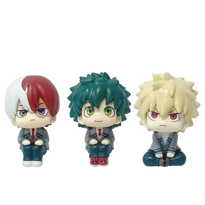My Hero Academia Cute Ver. Midoriya All Might Bakugou Shoto Ochaco PVC Action Figure Boku no Hero هدية دمية نموذج 8-10 سنتيمتر