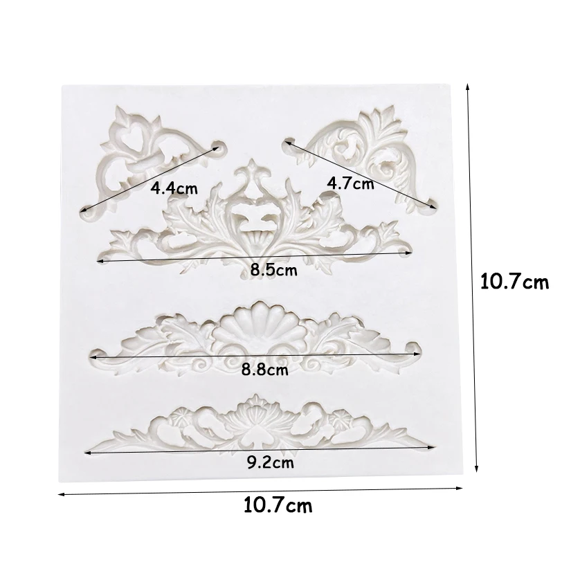 Relief Decorative Pattern Silicone Sugarcraft Mold Resin Tools Cupcake Baking Mould Fondant Cake Decorating Tools