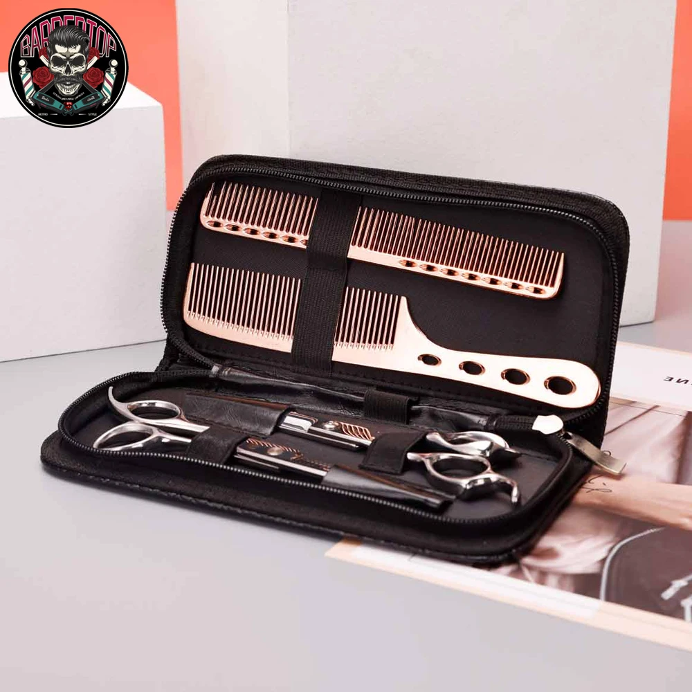 

Black Leather Scissors Combs Storage Tools Bag Barbershop Professional Waterproof Storage Bag Salon Haircut Tools Accessories