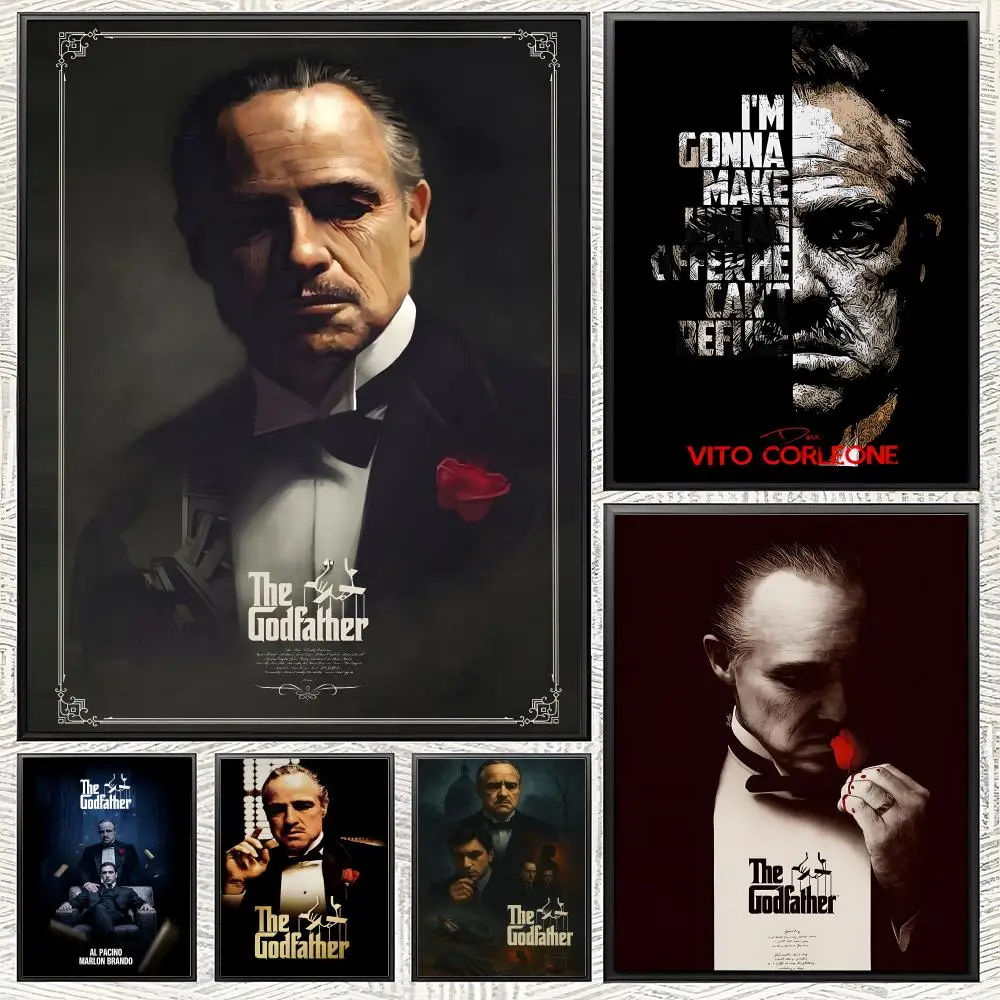 Movie T-The G-Godfather Poster Posters Self-adhesive Paper Print Home Living Room Bedroom Entrance Bar Cafe Art