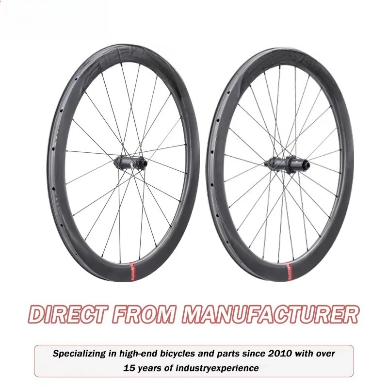 Ultra Racing T1100 Carbon Fibre Wheelset 700C Road Disc Brakes 50mm Matte Finish 24 Spokes Racing Bike Tubeless Wheel