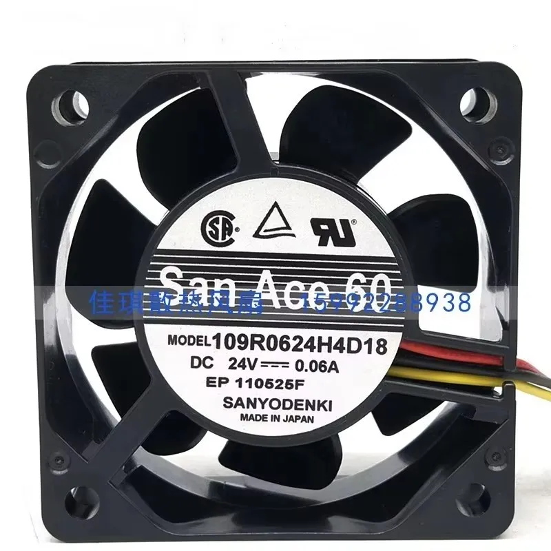 

Оригинальный промышленный преобразователь частоты 60*60*25 мм, 6 см, вентилятор охлаждения 24 В, 0,06 А, 109R0624H4D18