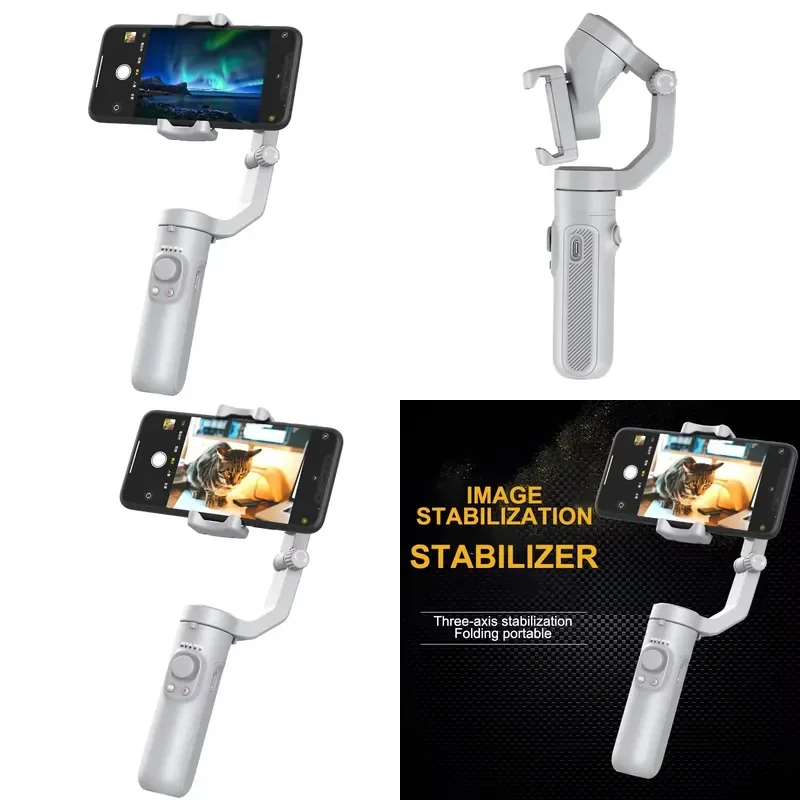 

Bonola Foldable 3 Axis Mobile Phone Gimbal Stabilizers For Smartphone Statlock Stabilization Stabilized Handheld Camera