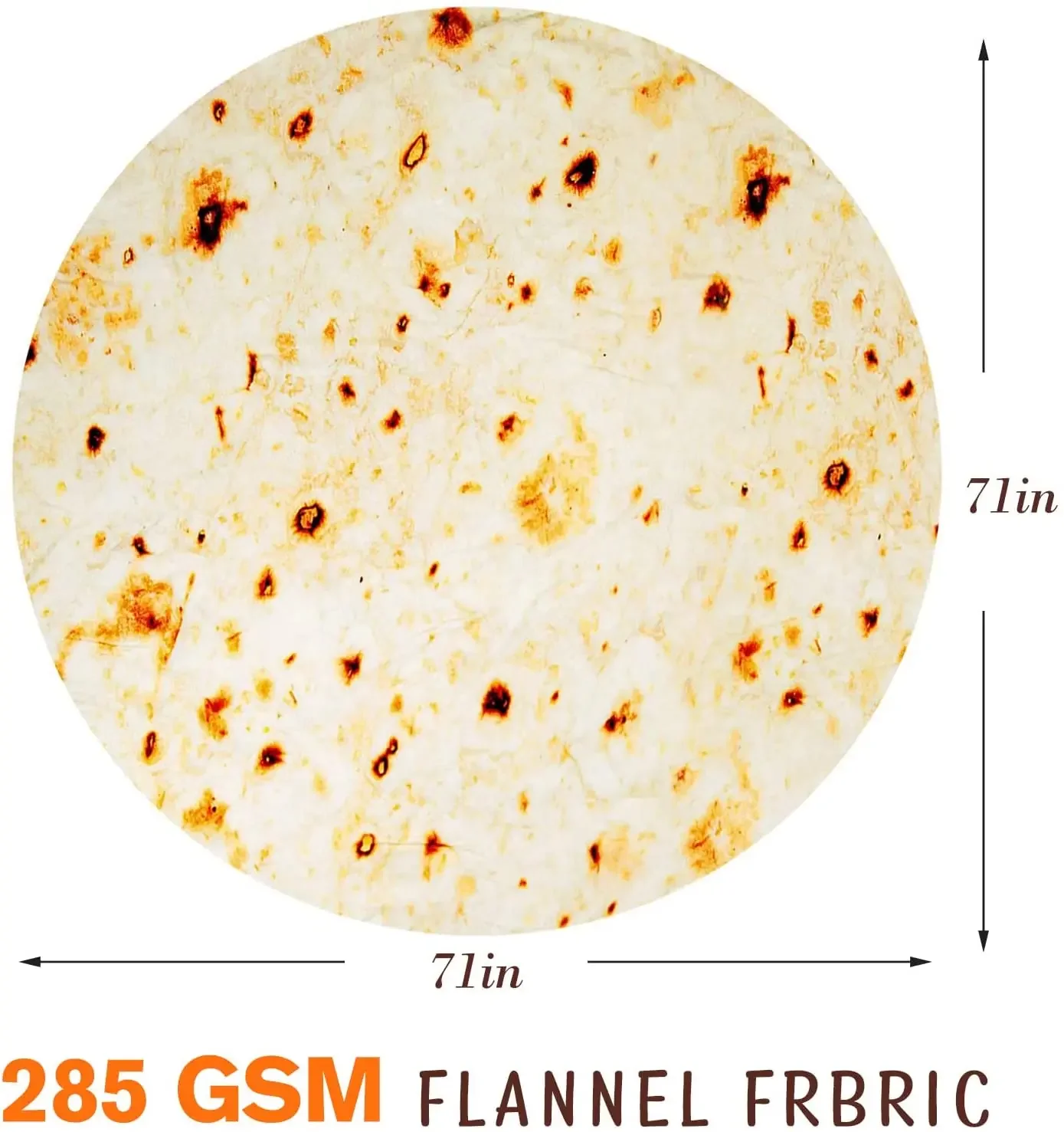 Super Soft Warm Flannel Burrito Blankets 280Gsm 180CM Round Shape Airplane Travel Throw Coral Fleece Tortilla Nap Wrap Blankets