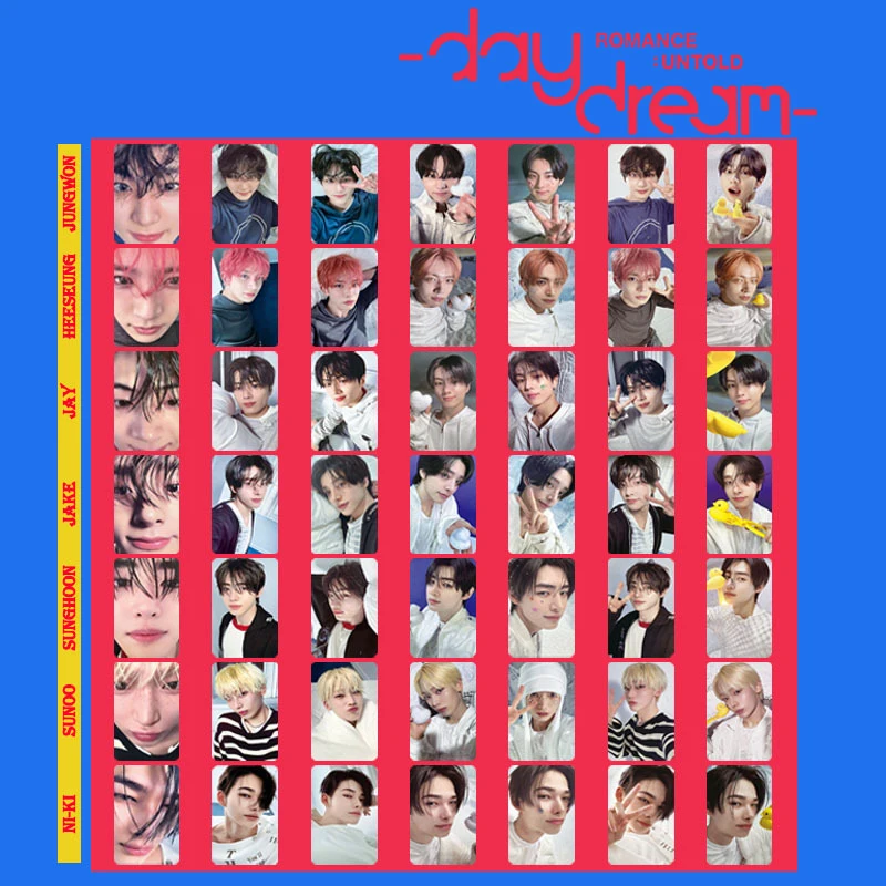 7Pcs/Set KPOP Idols HD Photocard JUNGWON HEESEUNG JAY JAKE SUNGHOON SUNOO Personal LOMO Cards INS Style Postcard Fans Collection