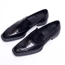 sanyeshechiping men dress shoes male formal shoes men crocodile shoes