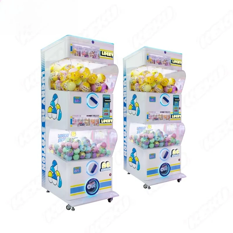 Arcade Game Mental Gumball Candy Vending Machine Capsule Toys Gacha Bouncy Ball Gachapon Machines
