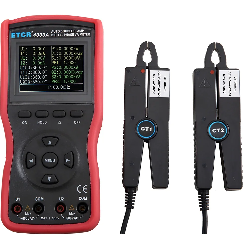 ETCR4000A Intelligent Double Clamp Digital Phase Voltmeter Phase