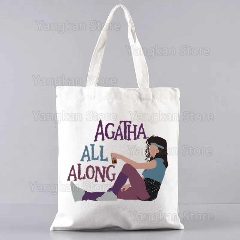 

Agatha All Along Shopping Bag Shopper Eco Canvas Cotton Shopper Bolsas De Tela Bag Shoping Reusable Sacolas