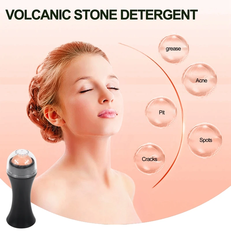 Matte Volcanic Oil Control Rolling Stone, Face Skin Care Tool, Limpeza Facial, Rolo de Absorção na Bola