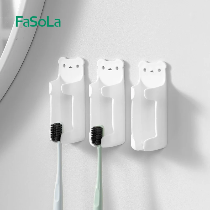 FaSoLa Electric Toothbrush Holder Wall Mounted for Shower Bathroom Storage Organizer Brush Holder Toothbrush Case