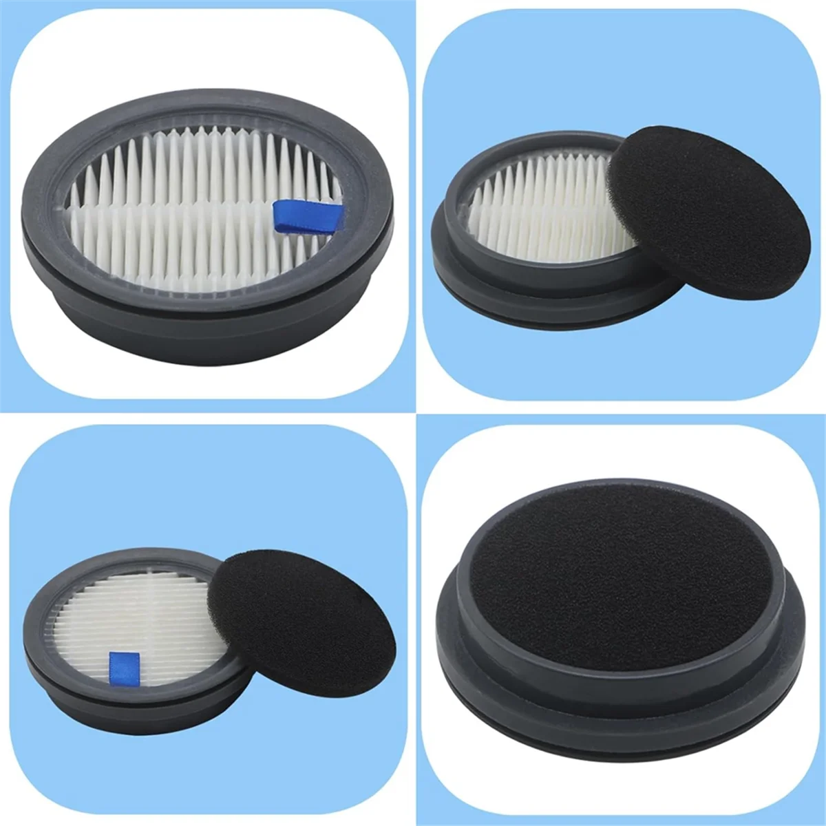 Popular pacote de 3 filtros hepa e 9 pacotes de filtros de esponja de substituição para afoddon a200pro/a200, para nequare s12, s25, s26, s25pro