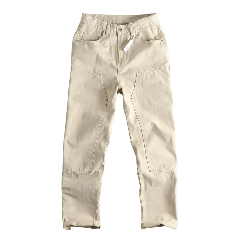 

Loose Wide-Leg Patchwork Design American High Street Retro Trendy Men's Jeans Cool Long Pants