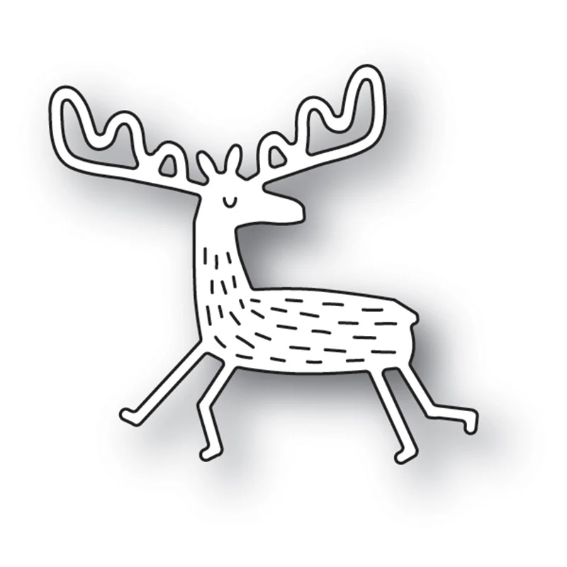 2023 New Christmas Lucky Deer Dies Cut for Scrapbooking Card Making Decoration Embossing Metal Cutting Die Handcrafts Template