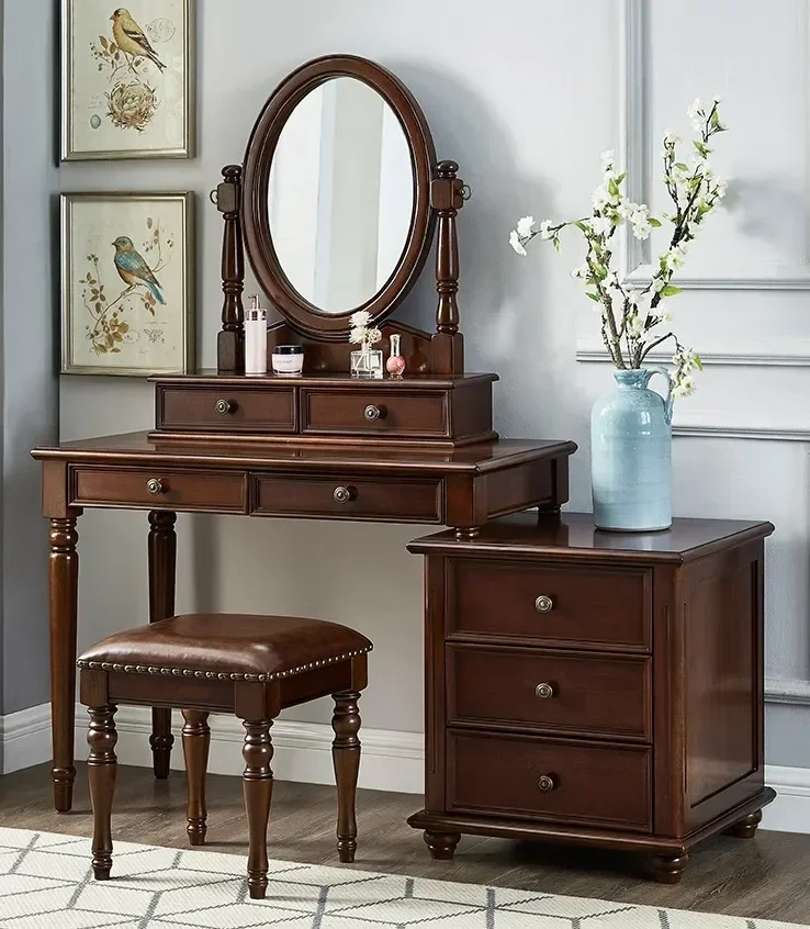 Wood Dressing Table 2020 New Hot Sale Solid Cabinet Bedroom Furniture Dresser Home Furniture Wood Color