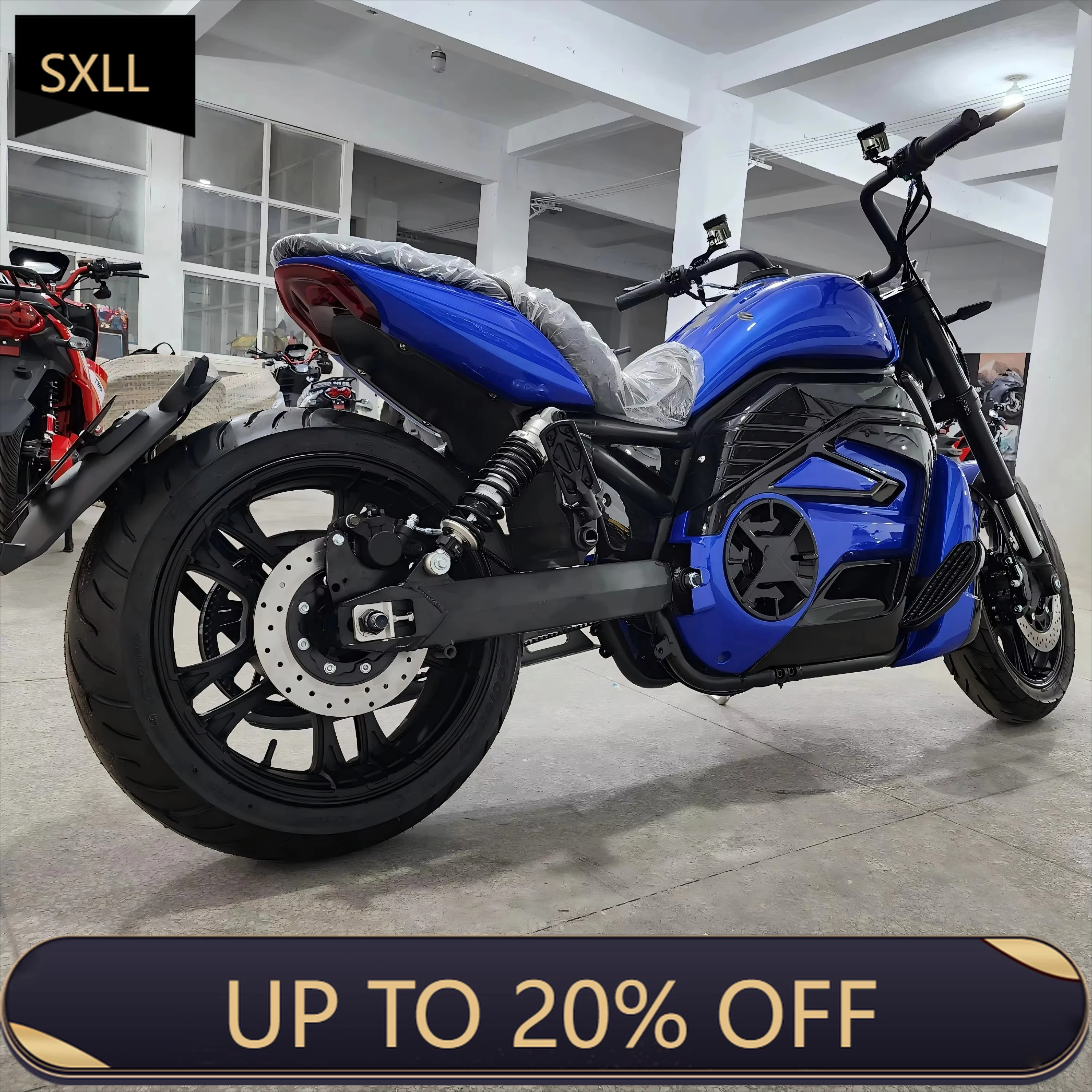 

SXLL 2026 latest adult two-wheel electric motorcycle 8000W mid-belt motor, fast charging, wide tire