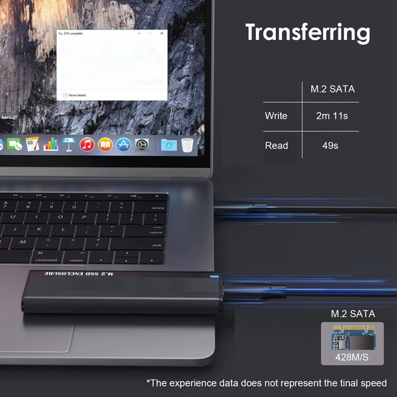 M2เคส SSD สีดำ M2 SSD เคส NGFF 5Gbps SATA Protocol M.2เป็น USB 3.1 Gen1อะแดปเตอร์ SSD สำหรับ NGFF SATA Disk BOX M.2 SSD เคส SSD