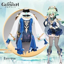 Genshin Impact Sucrose Cosplay Costume Adult Carnival Uniform Anime Halloween Party Costumes Masquerade Women Game