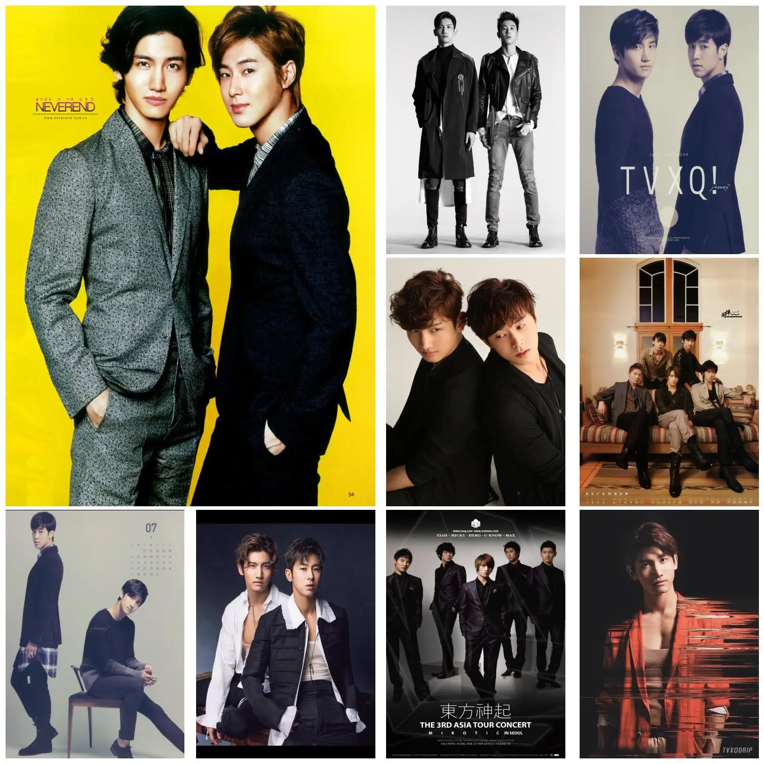 

tvxq band Poster Prints Wall Art Canvas Painting Poster For Modern Family Living Room Home Decor