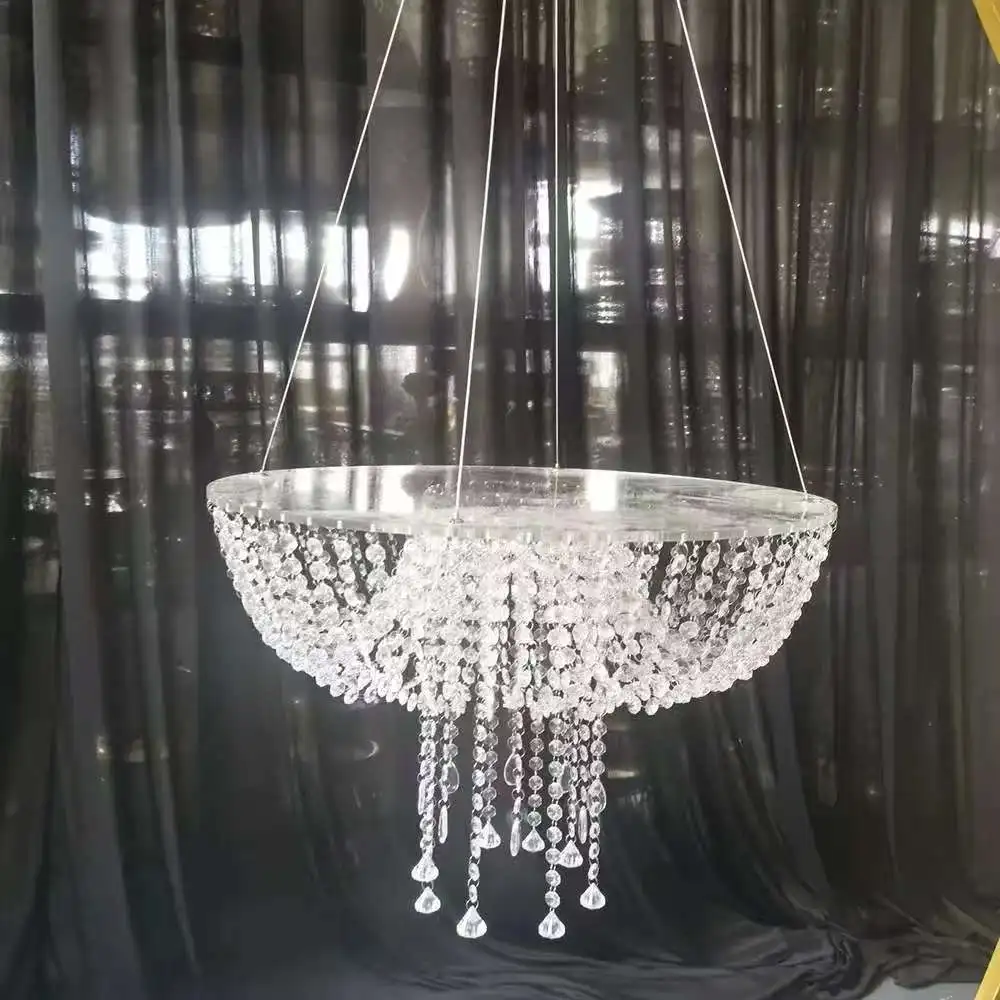 18“24“ Tortenständer aus Kunstacryl im Kristall-Kronleuchter-Stil, hängende Tortenschaukel für Hochzeits-, Event- und Partydekoration – Detail 2