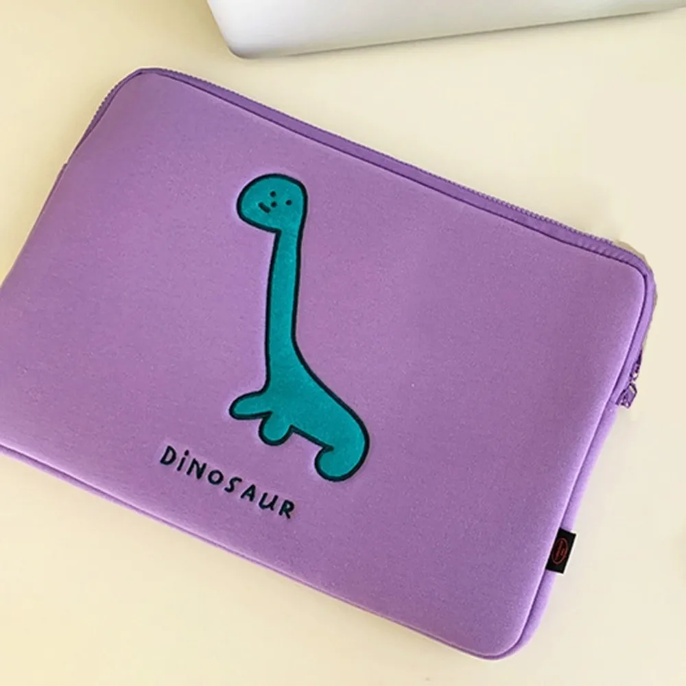 

Tablet Cover Bags Dinosaur Cartoon Laptop Bag Shockproof Purple Tablet Sleeve Bag Sweet Cute Girl Computer Bag Laptop Case
