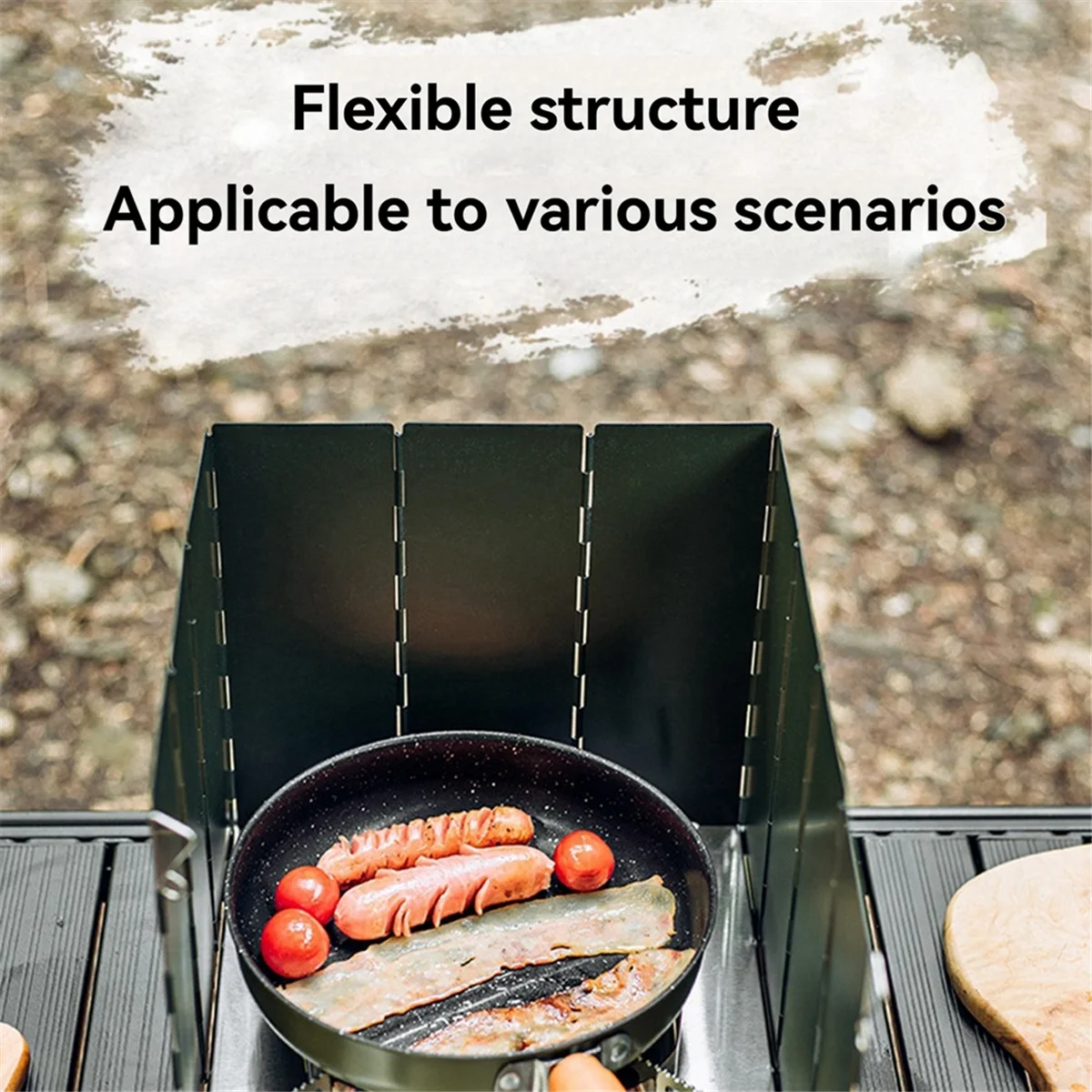 N18r fogão ao ar livre placa à prova de vento capa portátil acampamento dobrável capa à prova de vento fogão tol
