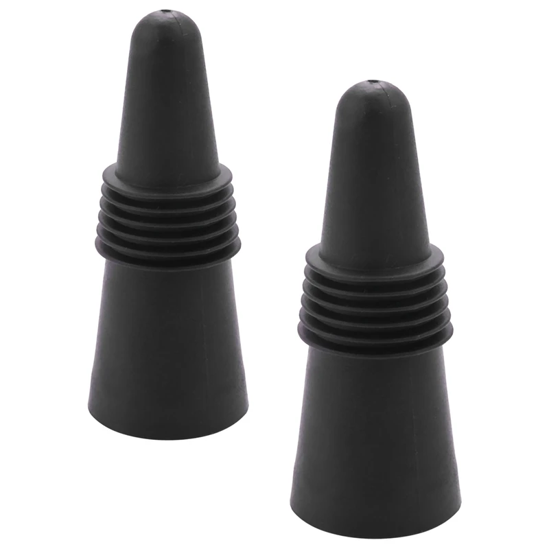 Wine Stoppers (Set Of 5), Silicone Wine Bottle Stopper And Beverage Bottle Stoppers, Black