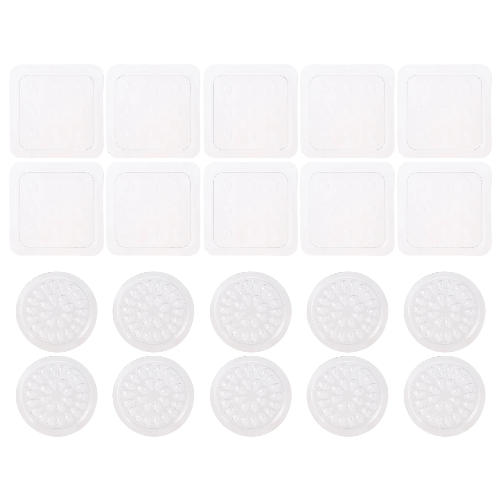 

40 Pcs Glue Dropping Table Eyelash Extensions Tray Plastic Tools False Pallet Pads Easy Clean Durable Professional Home Use