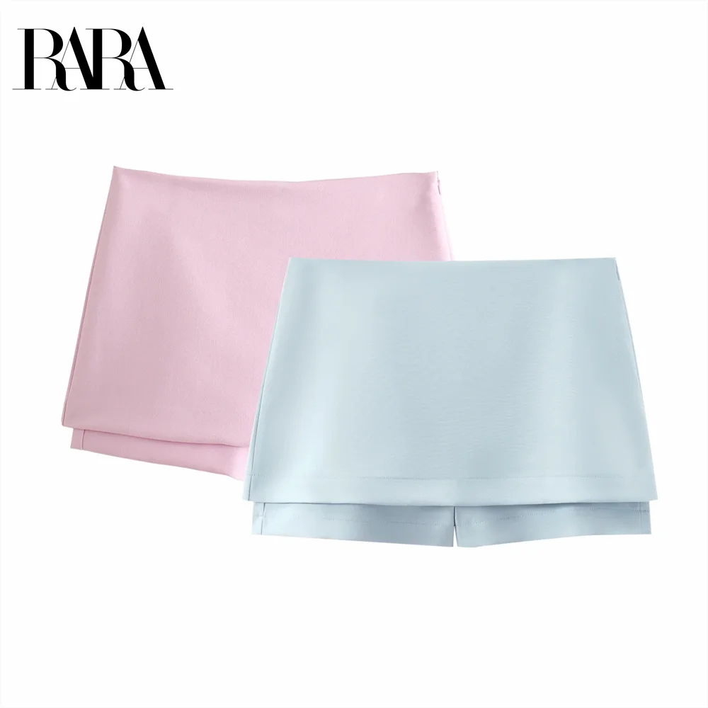 

2025 RARA Women's Fashionable Low - rise Skorts in Delicate Pink and Charming Light Blue for a Trendy Appearance