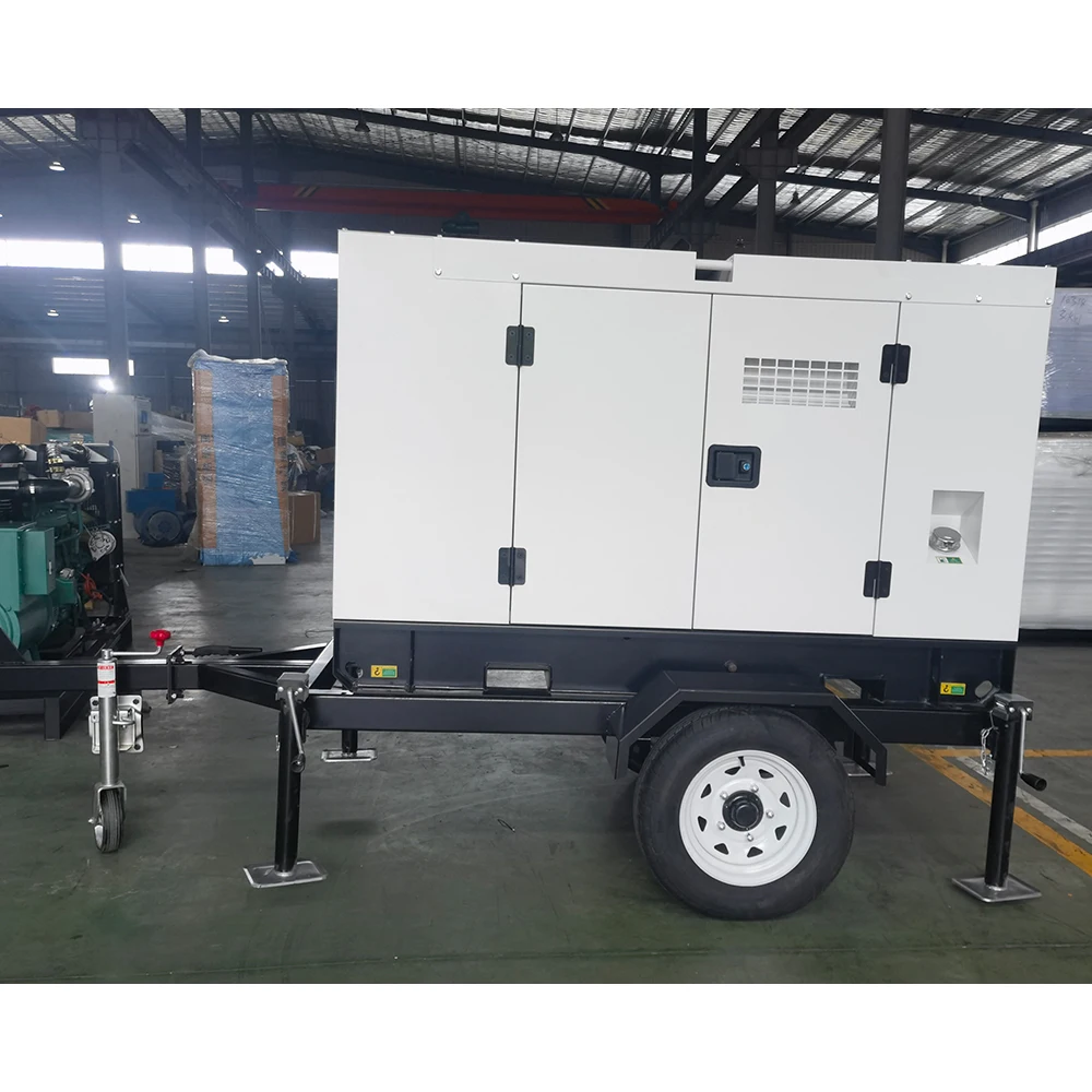 Customized 3 Phase 25kva 26kw Silent Diesel Generator Water Cooled Mobile 25kw 25 Kva Price For Uganda
