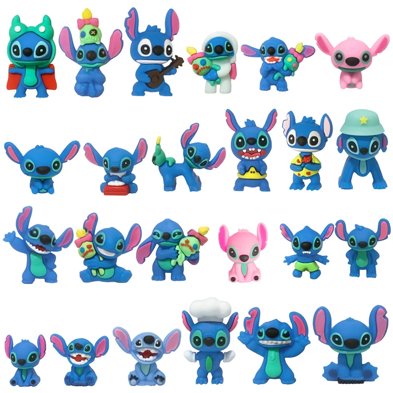 Caja de calendario de Adviento Stitch, figura de Anime de Disney, modelo de muñecas, cuenta regresiva de 24 días, coleccionables, regalos de Navidad