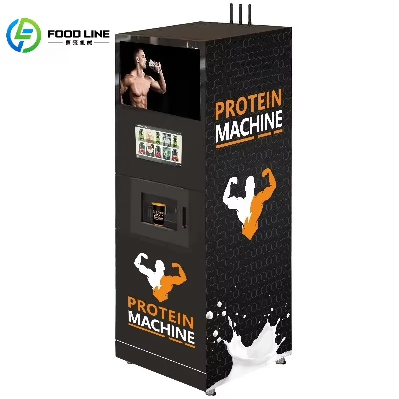 Commercial Protein Shake Vending Machine for Gym Fully Automatic Protein Coffee Drink Vending Machine With Water Chiller Qr Pay