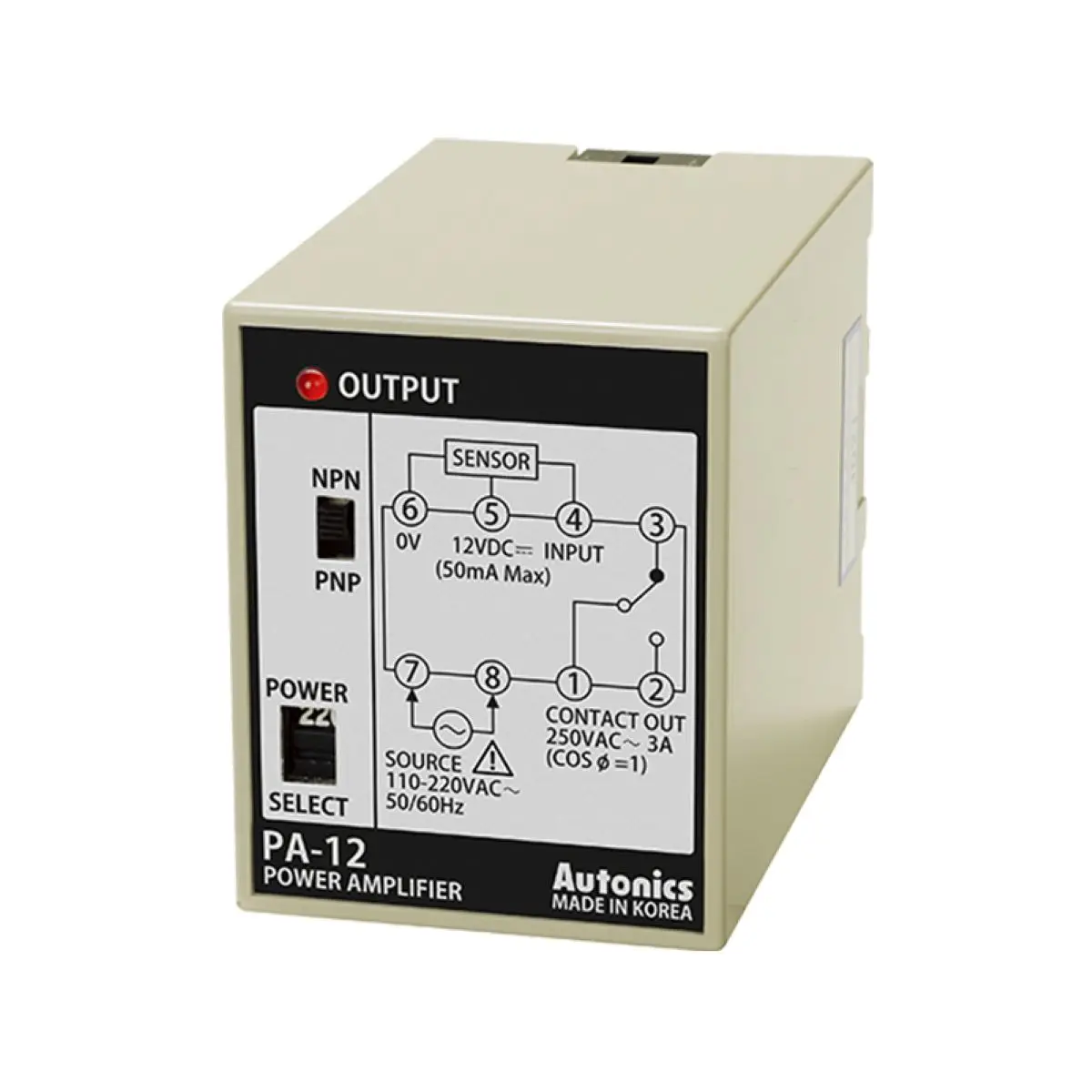 PA-12 8-Pin Plug Type Sensor Controllers