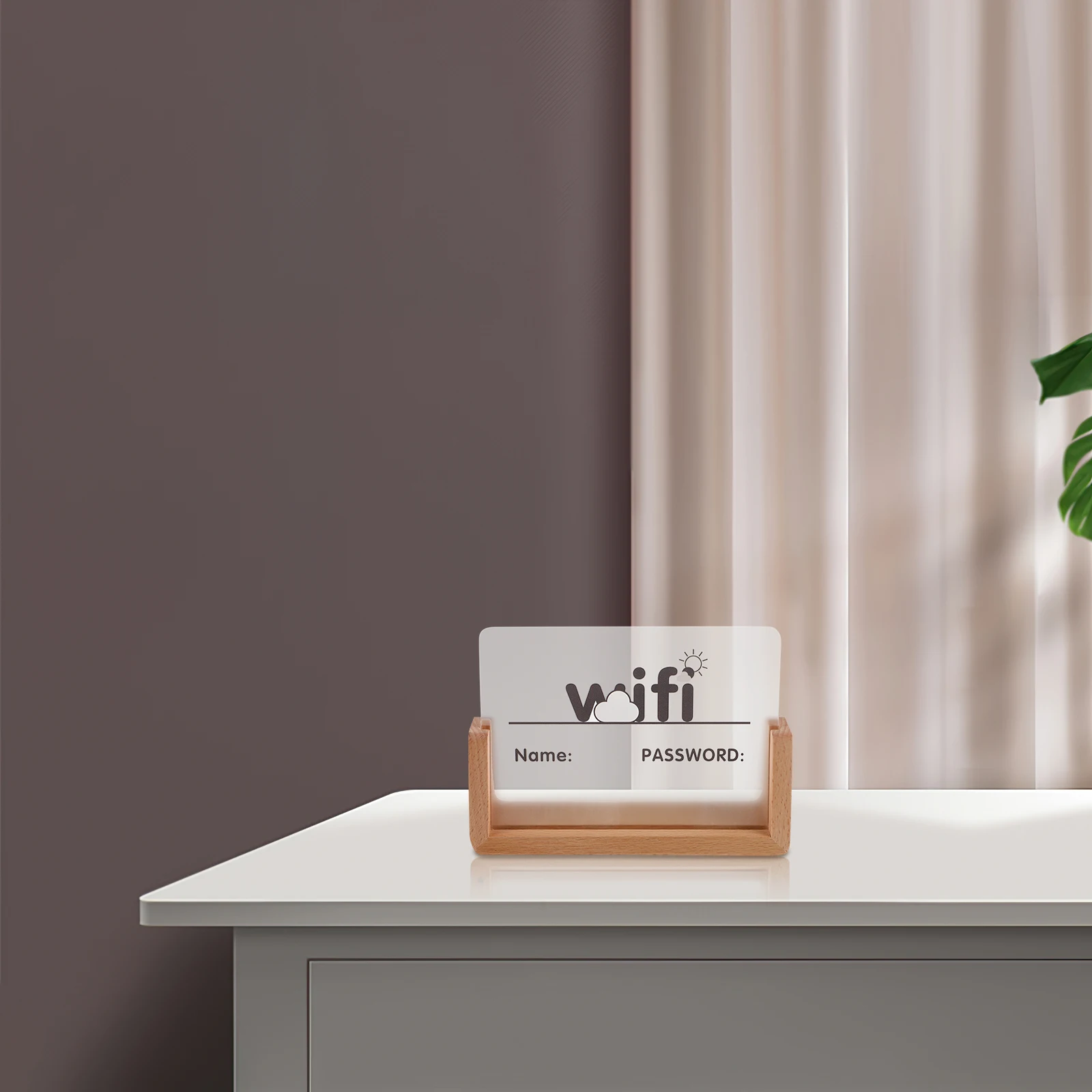 

Password Sign Acrylic Vertical Desktop Signs Guests Room Business Hotel Table Decorative Creative Home