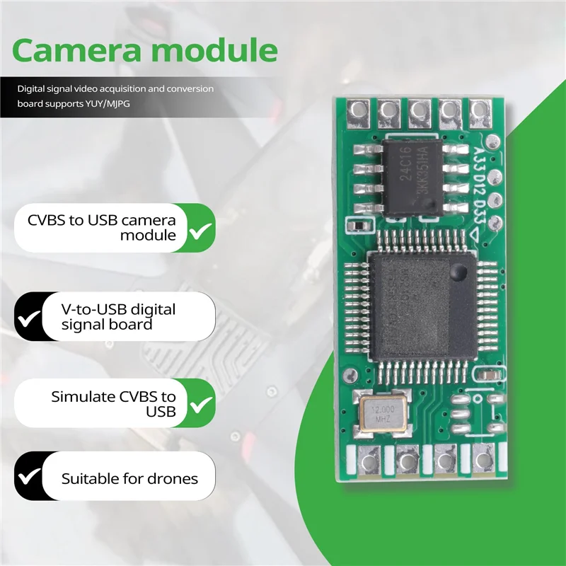 Ingenious-4 pezzi modulo telecamera analogica CVBS a USB segnale digitale AV-USB conversione acquisizione video supporto Boad YUY/MJPG