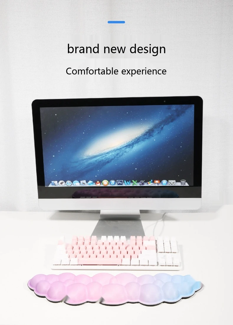 Schaumstoff-Handgelenkauflage-Set, Mauspad, Tastaturunterstützung, ergonomische Schreibtischunterlage für Büro und Gaming, 3 Farboptionen – Detail 6