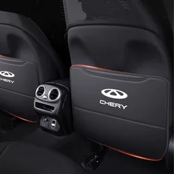 For Chery Tiggo 2345678 PRO MAX plus ARRIZO 23456Leather Anti-Child-Kick Pad Car Waterproof Seat Back Protector Accessories