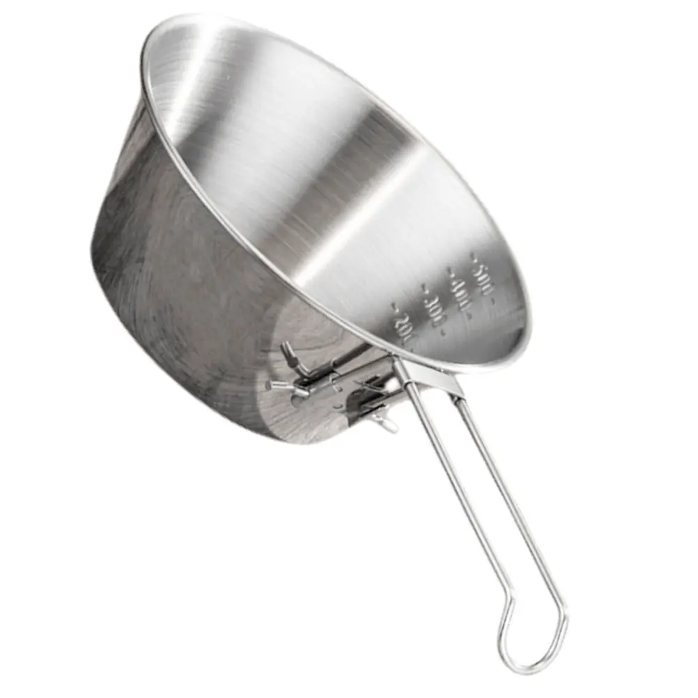 

Stainless Steel Camping Bowl Pot Dishes Cookware Tableware Picnic Essentials Mug