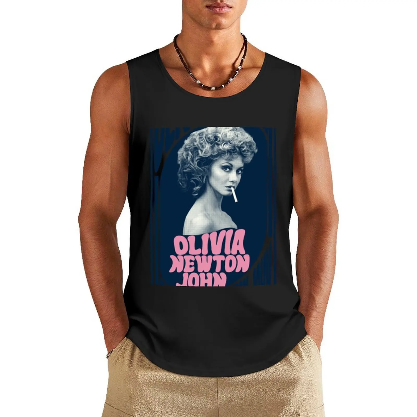 Olivia Newton John Sandy Dee Grease Vintage Style Design Fan Art Design Tank Top bodybuilding man Men's summer clothes 2025