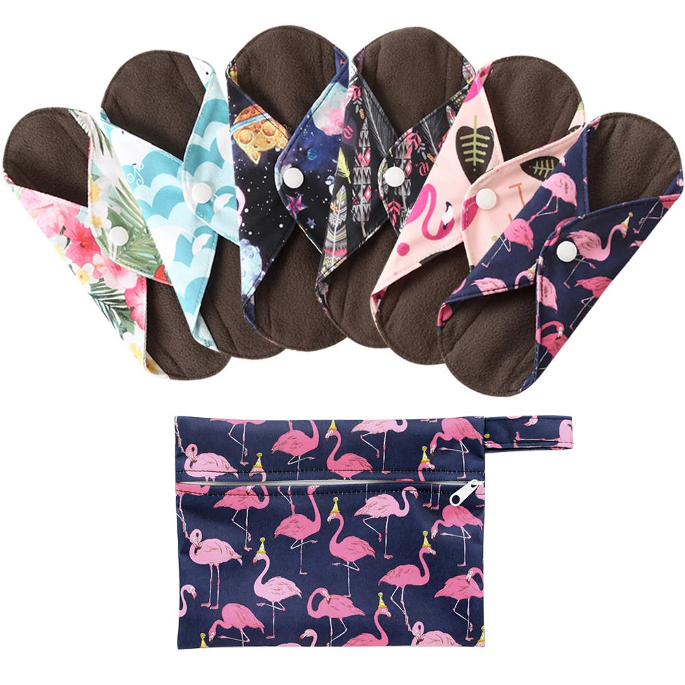 

7 sets of sanitary napkins, women's hygiene care pads and sanitary napkins that can be washed and reused at home