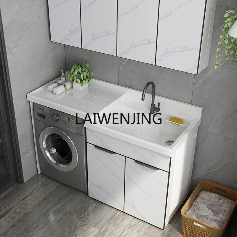 MJY laundry cabinet drum significant other cabinet combination pool sink washing machine cabinet with rubbing board