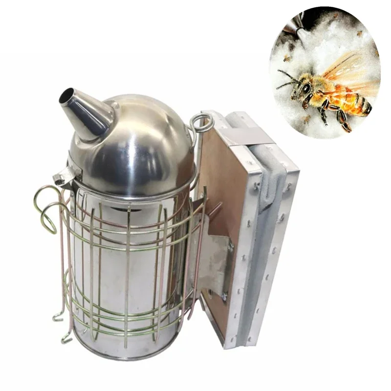 Beekeeping Smoker Stainless Steel Equipment Hive Box Tool Supplies for Beehive Bee Manual Smoke Maker Apiculture Accessories