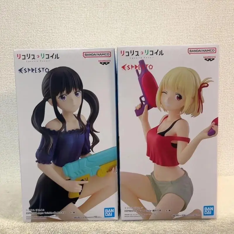 Oryginalne, nowe figurki akcji anime Bandai Banpresto Lycoris Recoil Espresto Kogami Chisato Inoue Takina, modele, ozdoby.