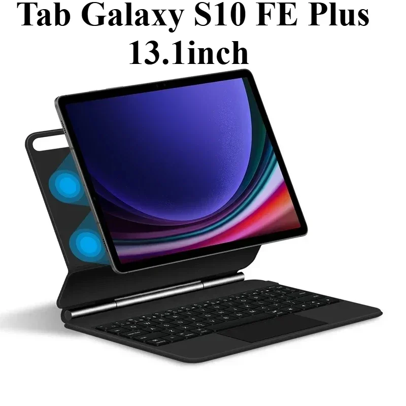 Tablet Magic Keyboard Folio Case for Samsung Galaxy Tab S10 Fe + 13.1 S9 Fe Plus 12.4 S8 S7 11 Magnetic Smart Touchpad Keyboards
