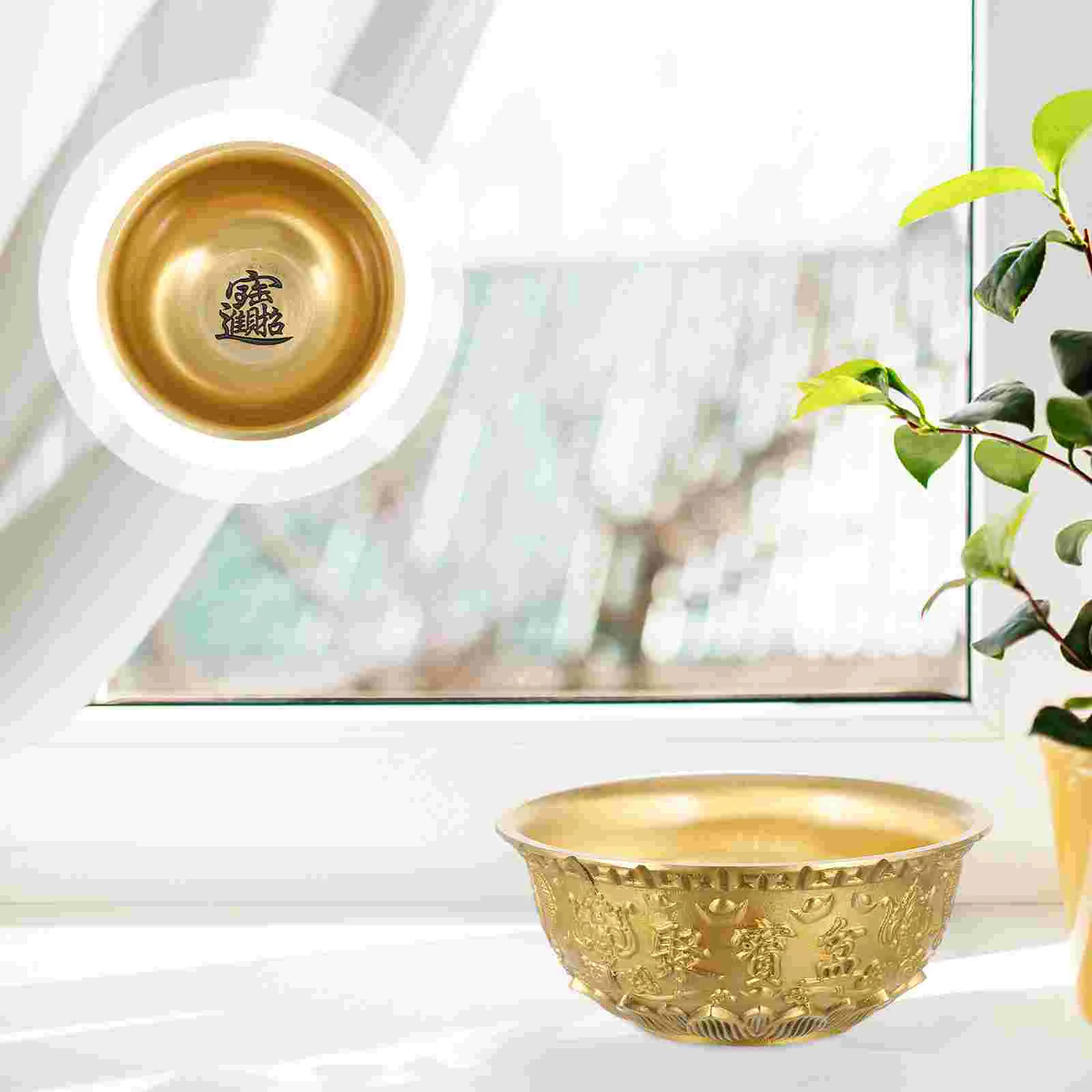 

Cornucopia Ornament Brass Bowl Office Treasure Decor Basin Temple Ancestral Hall Crafting Decorative