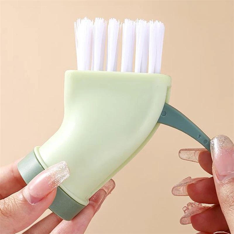 2024 Gap Cleaning Brush Multipurpose Household Corner Cleaning Gap Brush Connected Water Bottles Dry Wet Dual-purpose Brush Head