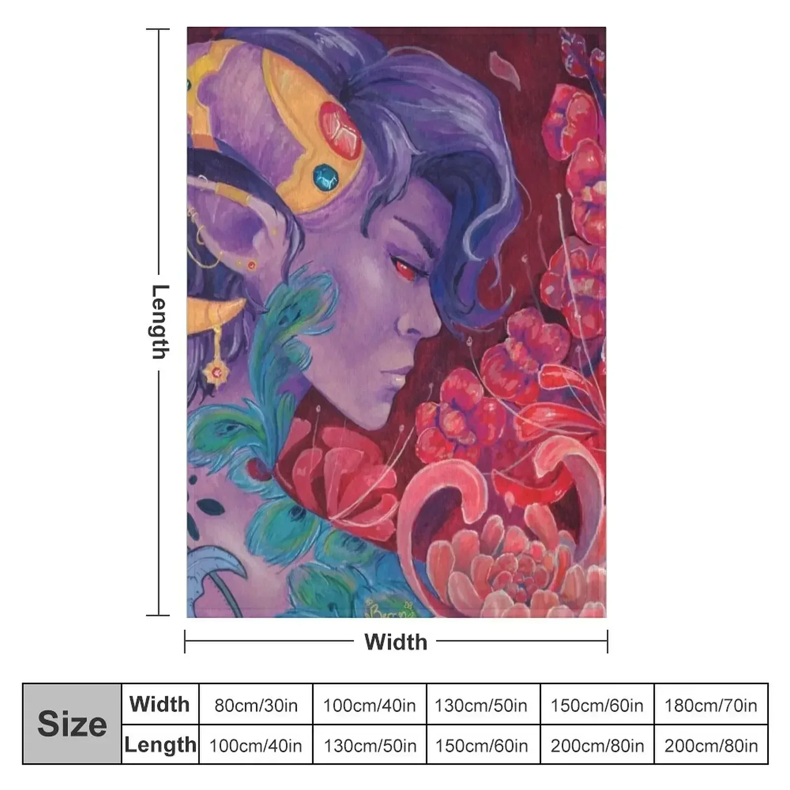 Mollymauk Tealeaf - Eyes Never Shut Throw Blanket couch cozy soft plush fuzzy picnic outdoor blanket