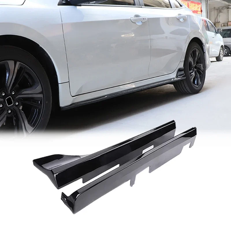 Car Segmented Type Side Skirt Modification Side Skirts Kit Anti-scratch For Honda 10th Civic Sedan and Hatchback 2016-2020