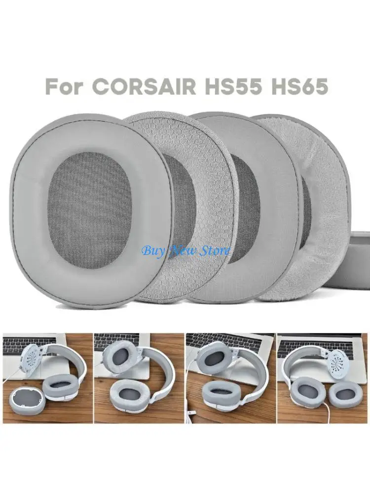 

20CE Durable Ear pads for CORSAIR HS55 HS65 Earphone Memory Sponge Earmuff Earcups