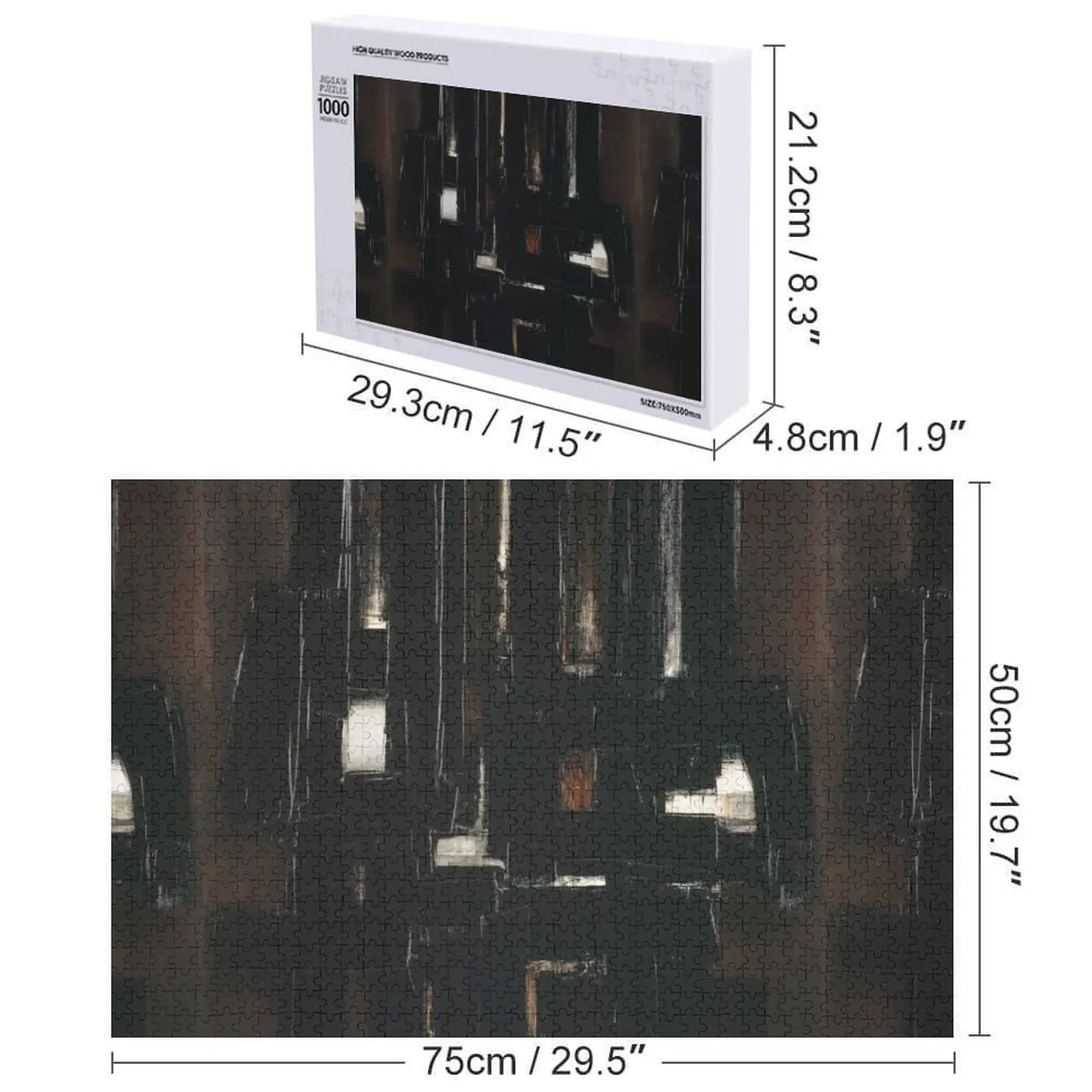 Peinture Pierre Soulages Jigsaw Puzzle Mainan Bayi Mainan untuk Anak-anak Puzzle Anak-anak